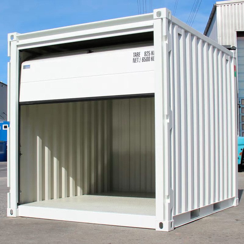 CONTENEUR DE RANGEMENT DE 10 PIEDS AVEC OUVERTURE “PORTE DE GARAGE SECTIONNELLE”